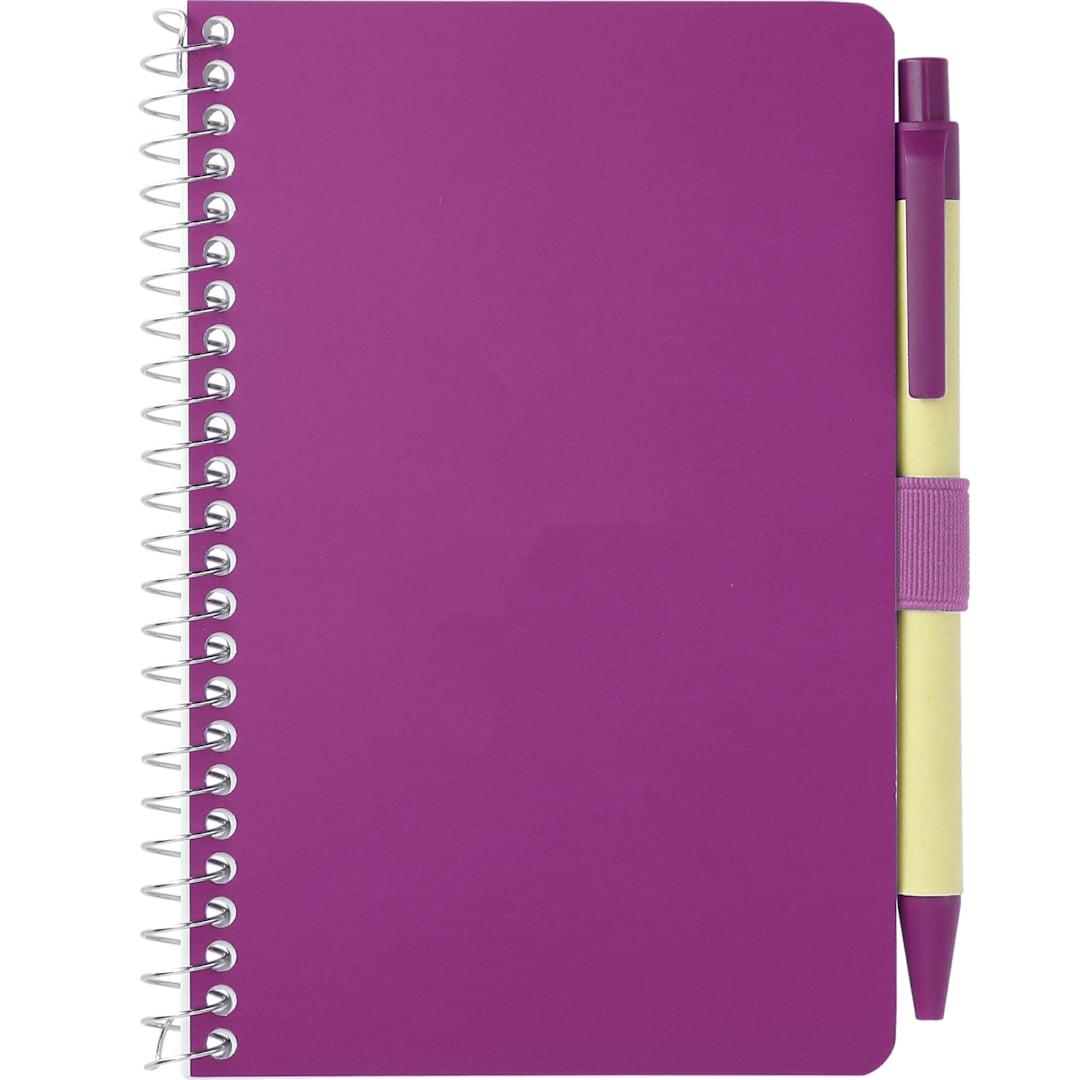 Fsc® mix 4 x 6 pocket spiral notebook with pen Black miniatura 25