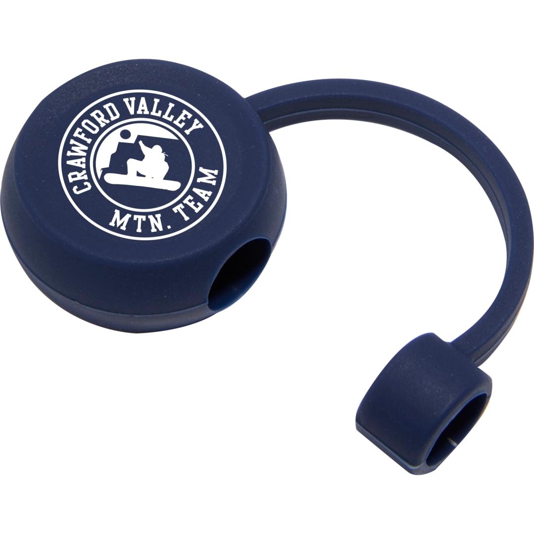 Recycled silicone straw topper Black miniatura 6