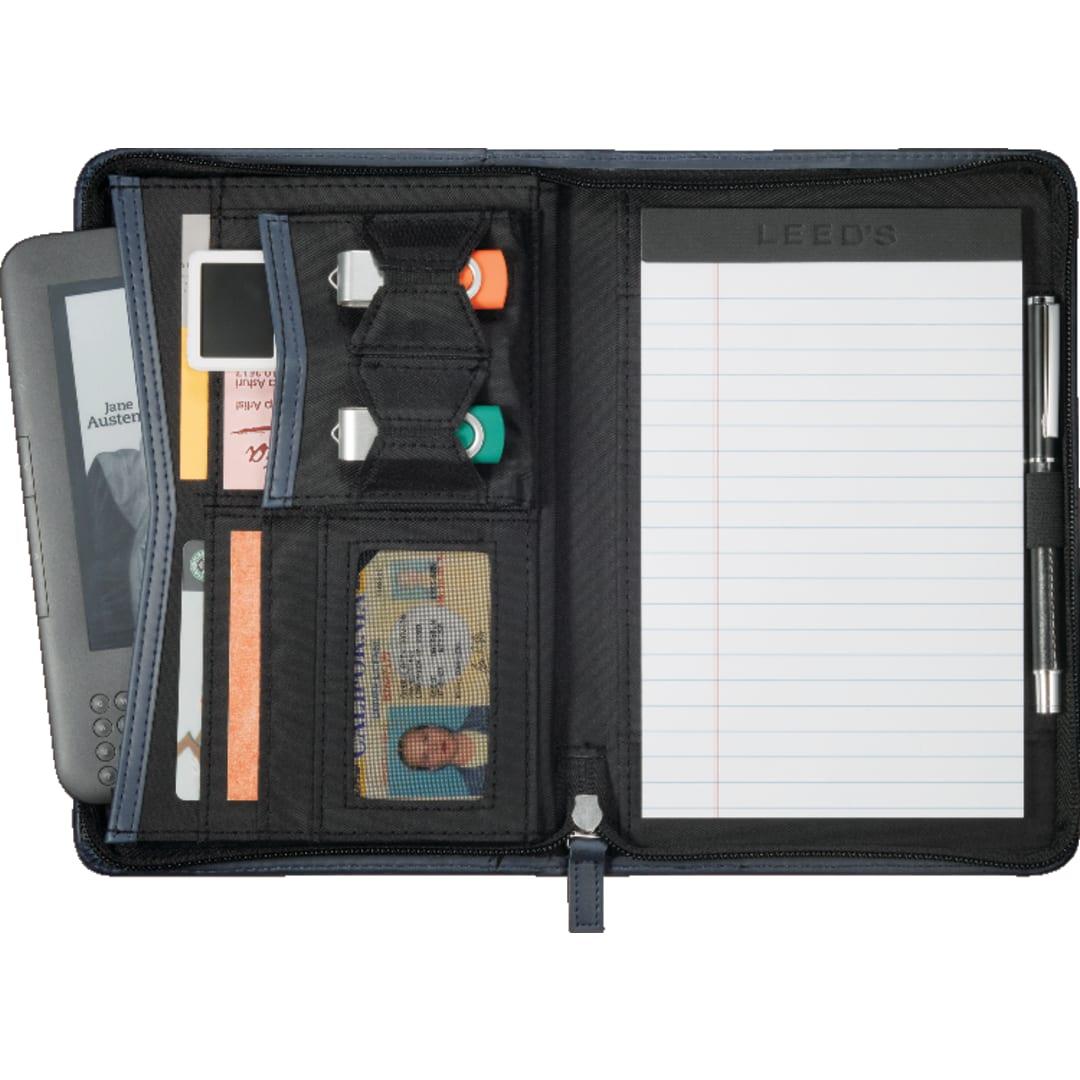 Fsc® mix pedova™ recycled jr. zippered padfolio Black miniatura 7
