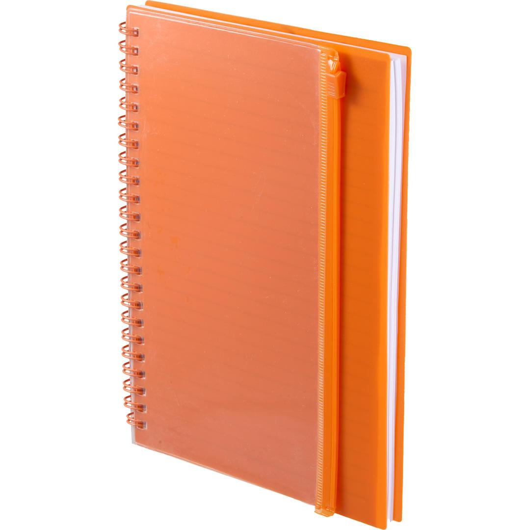 5.5 X 8.5 spiral notebook with clear pocket Black miniatura 12