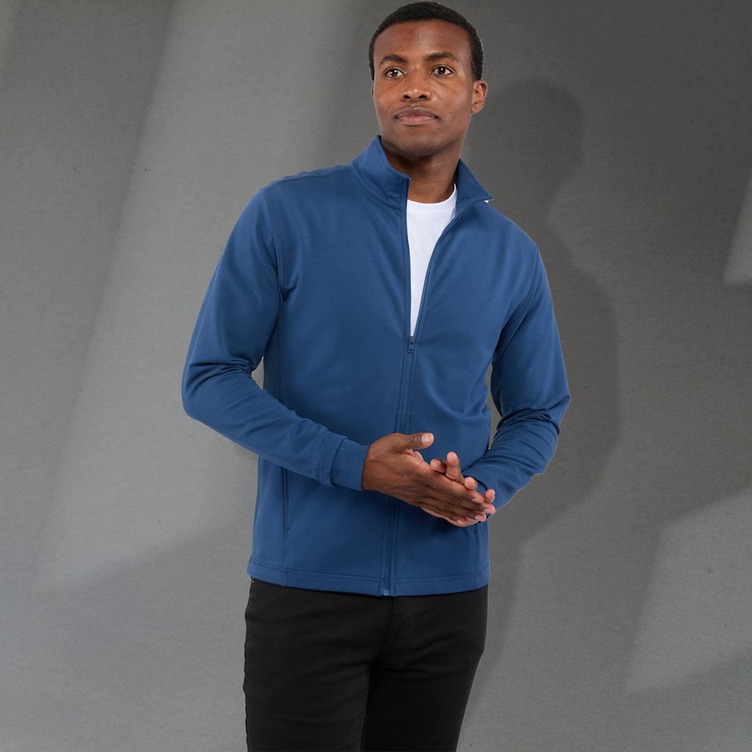 Lyon eco stretch knit full zip - mens Blue miniatura 9