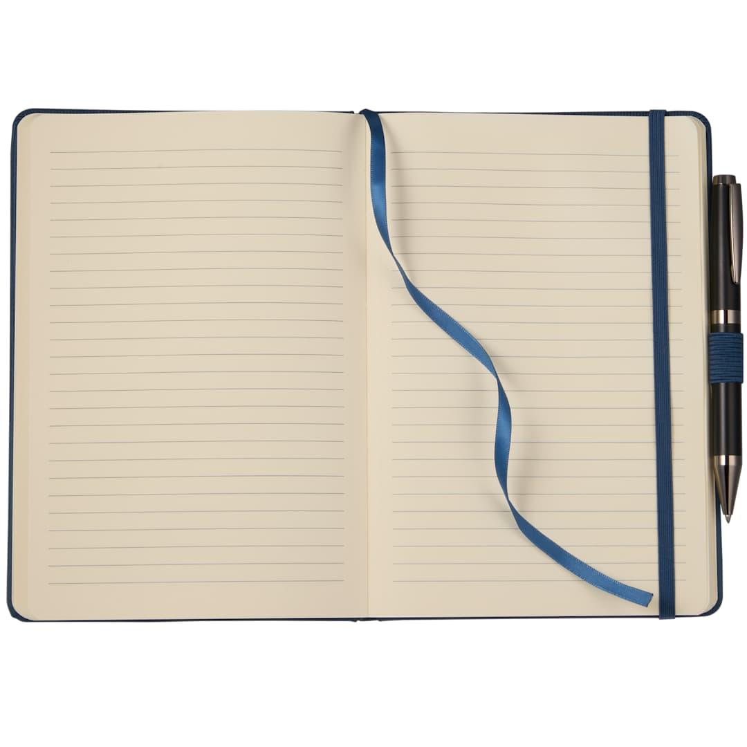 5.5X 8.5 fsc® recycled ribbed bound journal Black miniatura 14