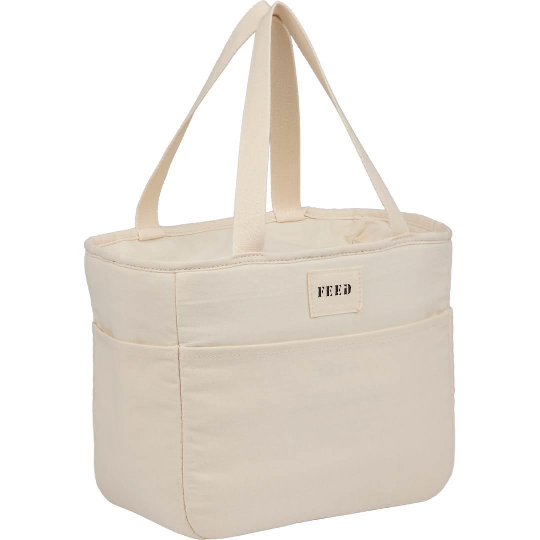 Feed organic cotton 9 can lunch cooler Natural miniatura 3