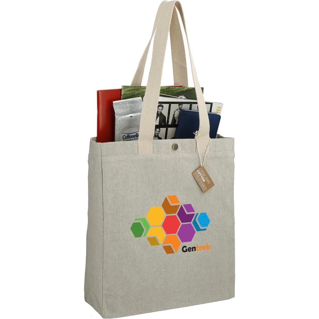 Repose 10oz recycled cotton box tote w/snap Grey miniatura 13
