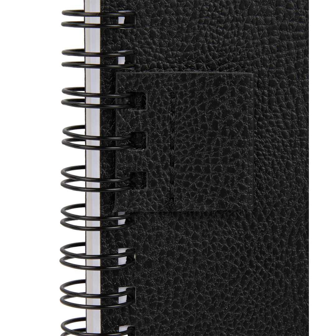 5 X 7 fsc ® recycled pebble grain spiral journal Black miniatura 6