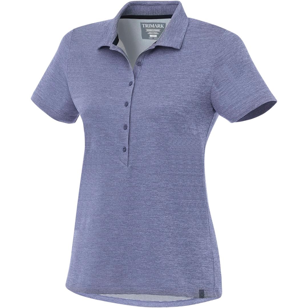 Womens dege eco ss polo Blue front
