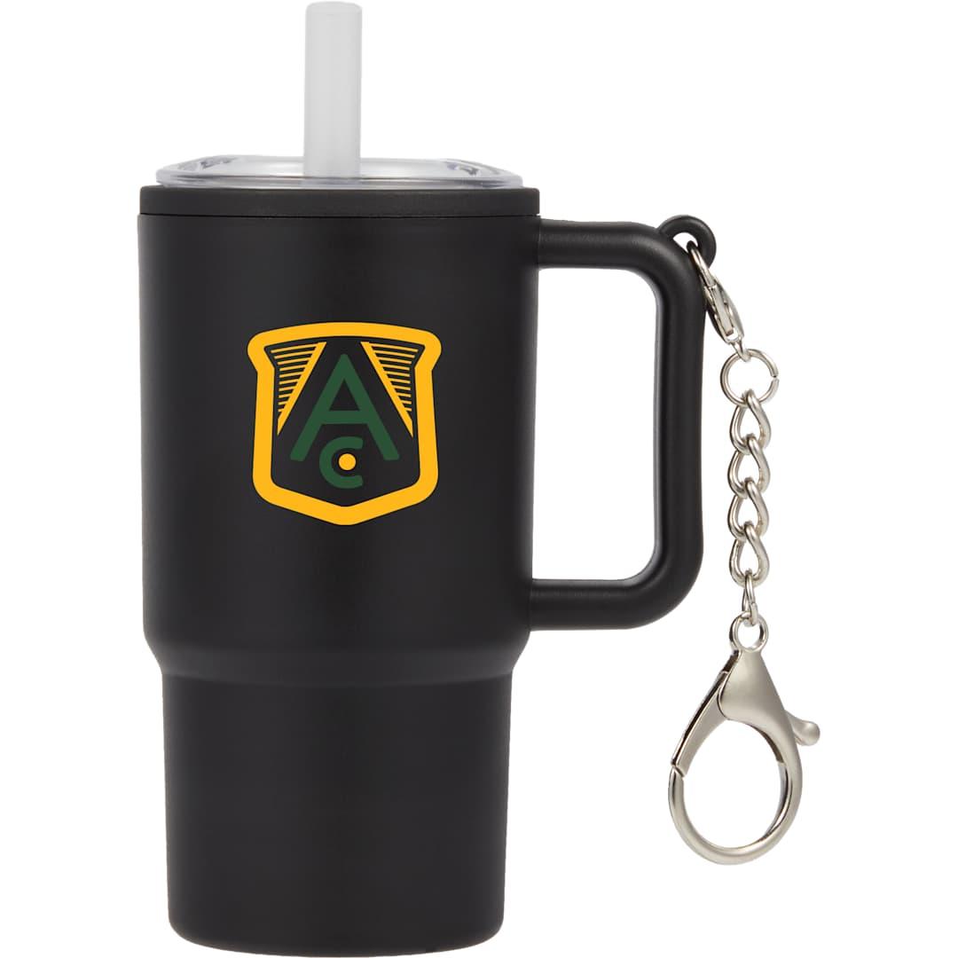 Shot glass tumbler w/ keychain 4oz Black miniatura 9