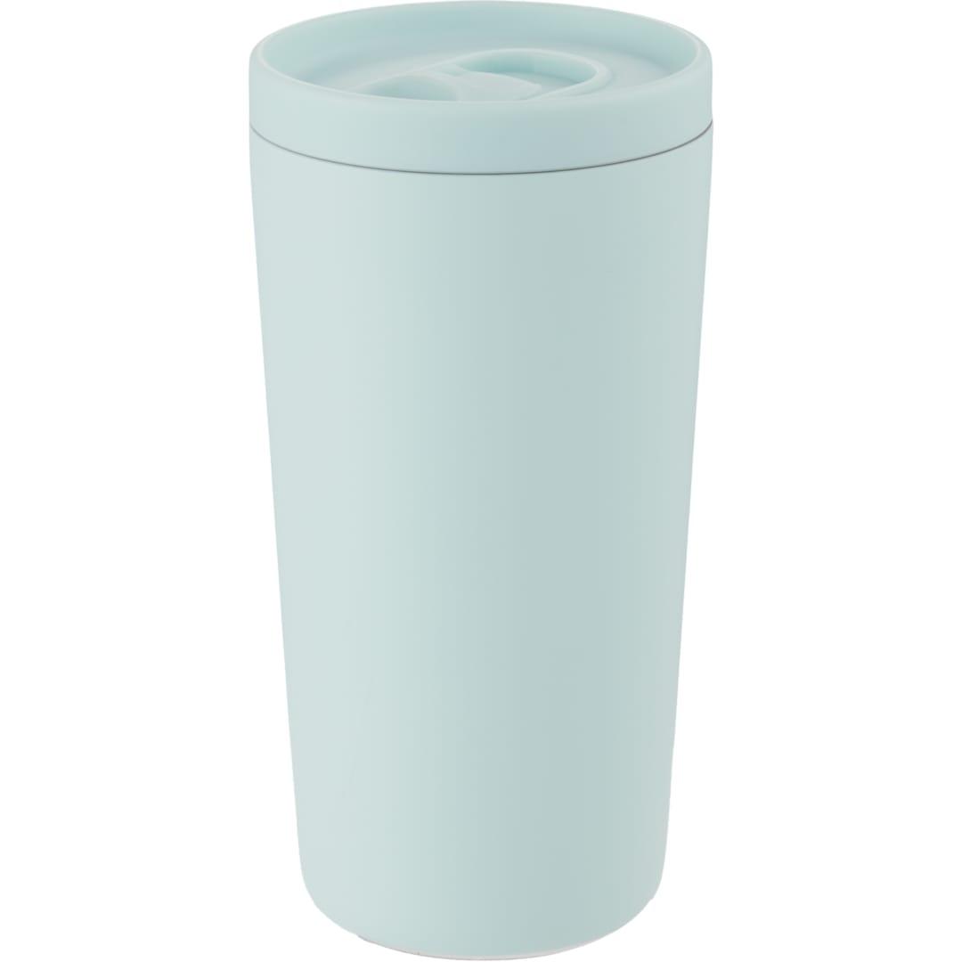 Carissa vaccum insulated tumbler w/ slide lid 14oz Blue Agave front