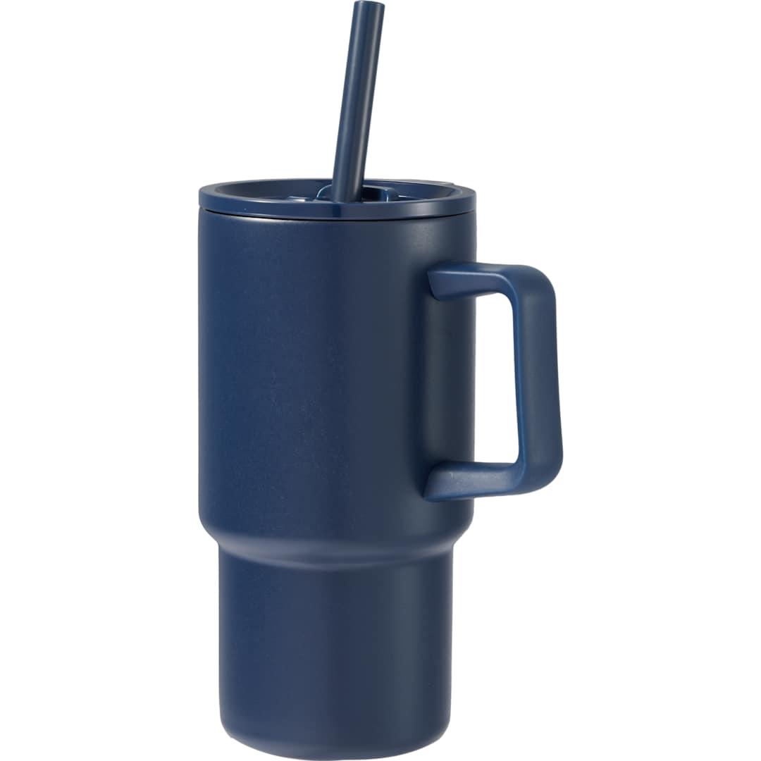 Summit 18oz recycled vacuum insulated mug w/ straw Black miniatura 13