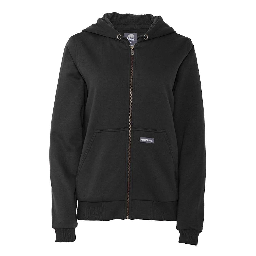 Berne heritage grid fleece-lined zip sweatshirt - womens Black miniatura 12