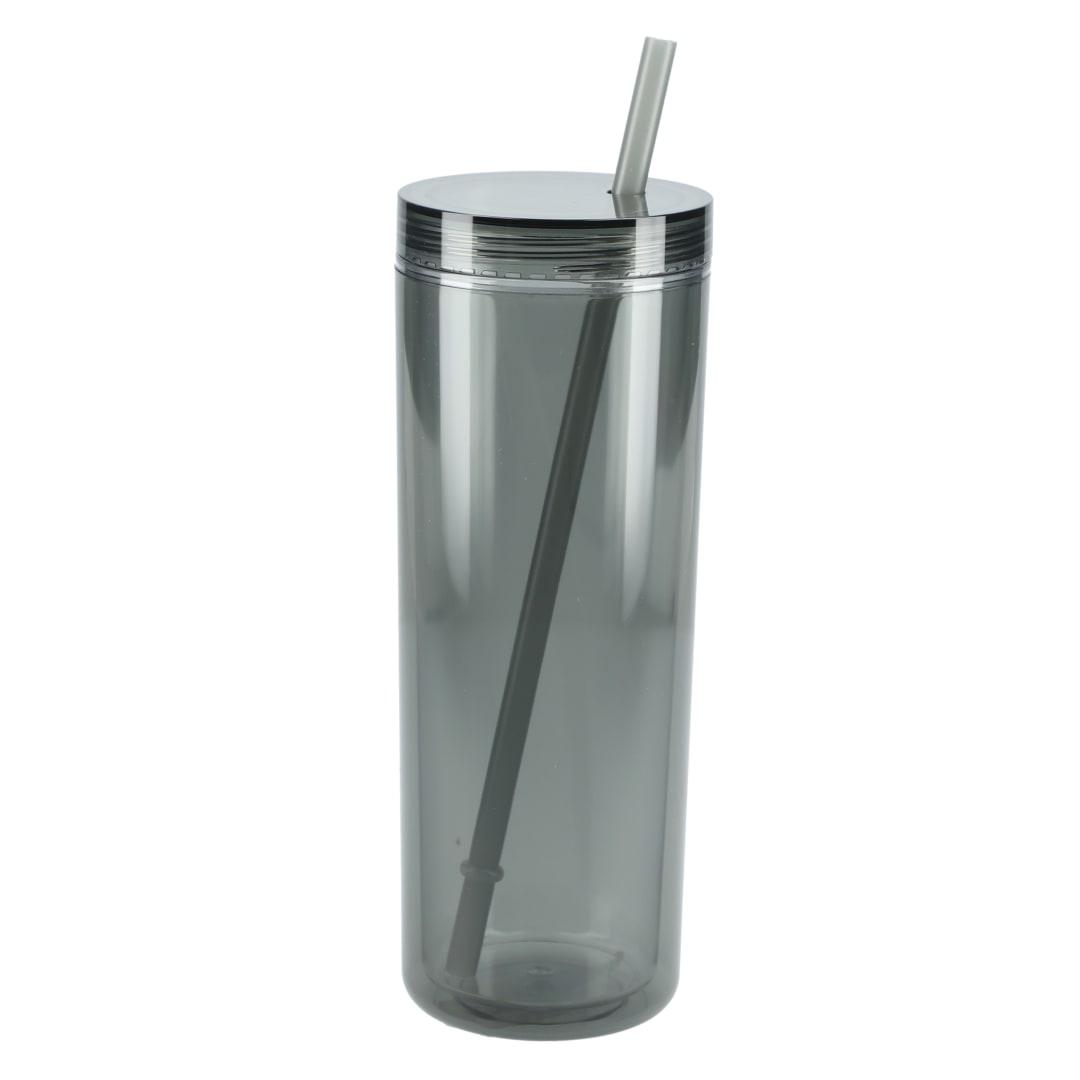 Chroma recycled acrylic straw tumbler 16oz Black miniatura 8