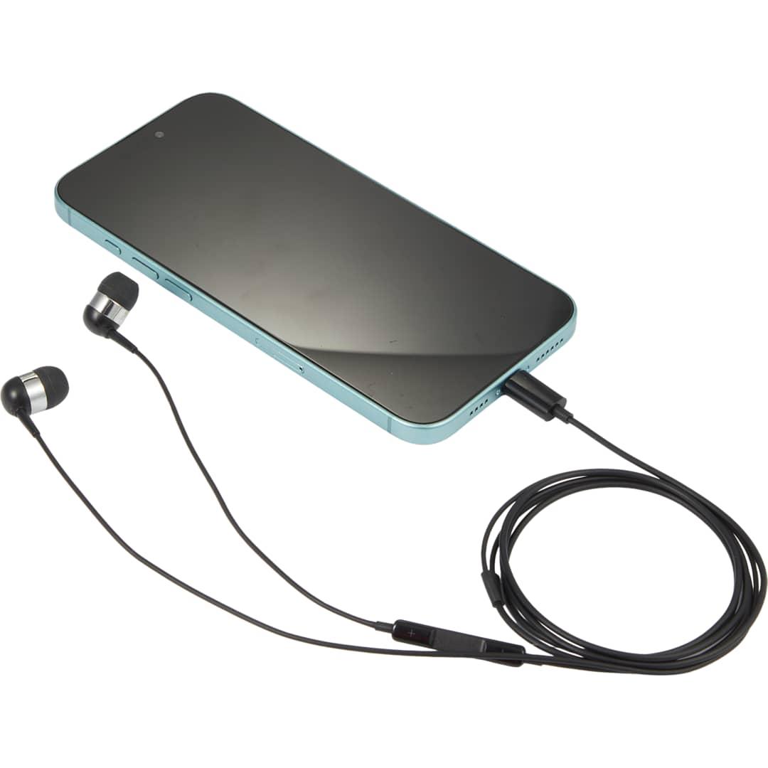 Zipsound usb-c wired earbuds with microphone Black thumbnail 6