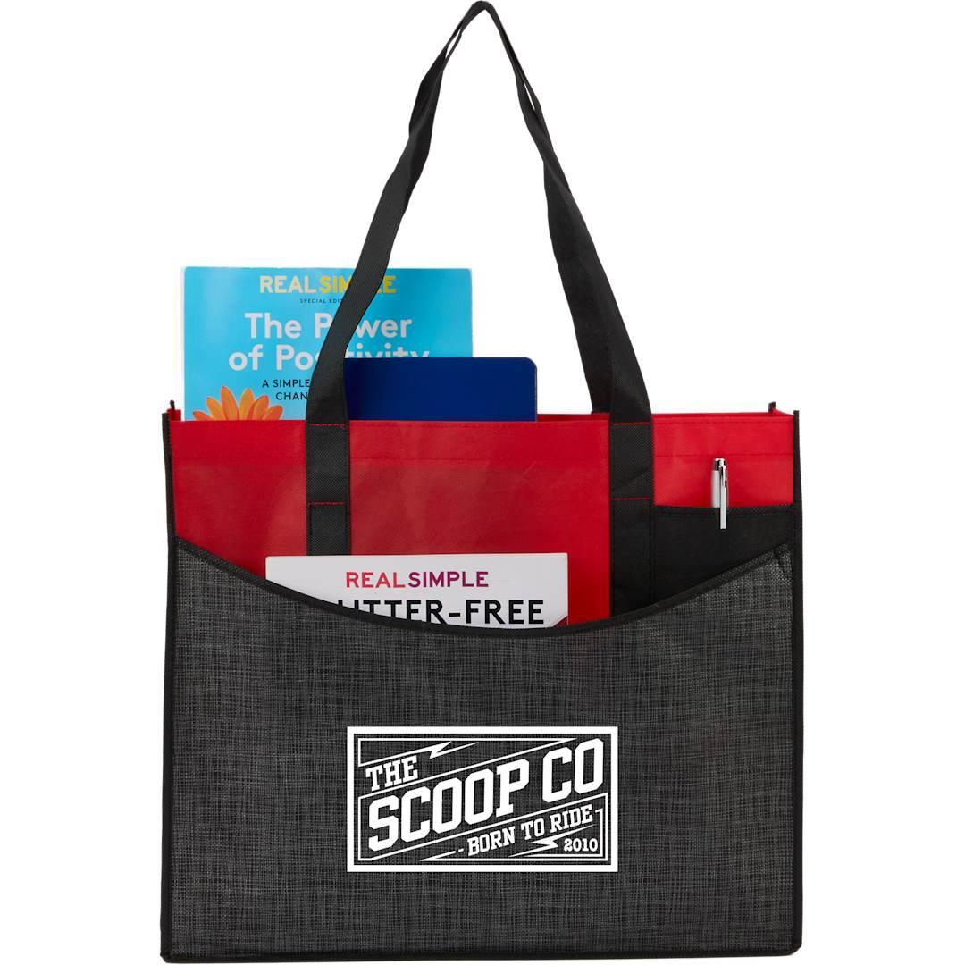 Brooke recycled non-woven convention tote Blue miniatura 22