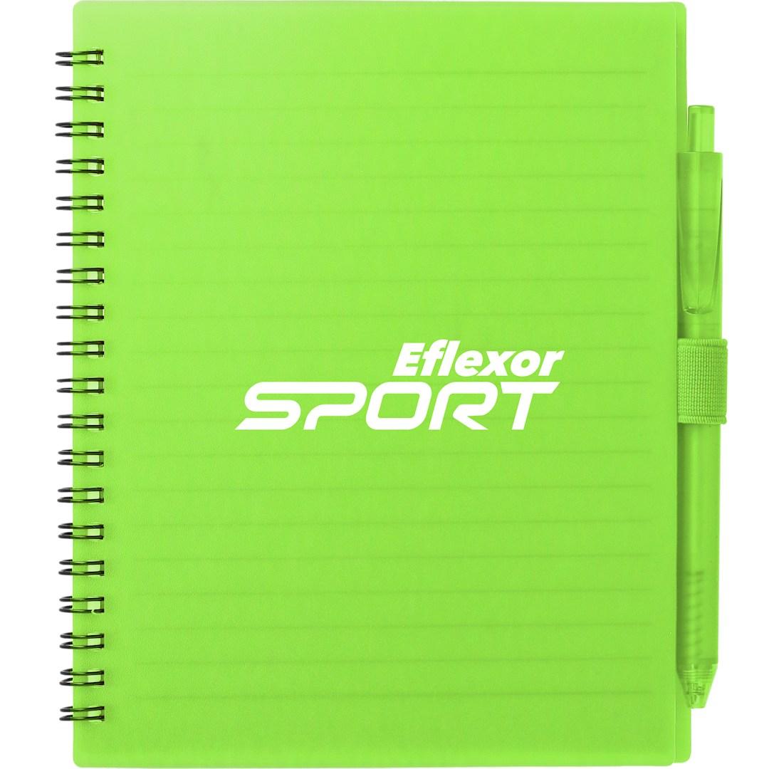 Fsc® recycled 5.5 x 7 spiral notebook w/ rpet pe Black miniatura 17