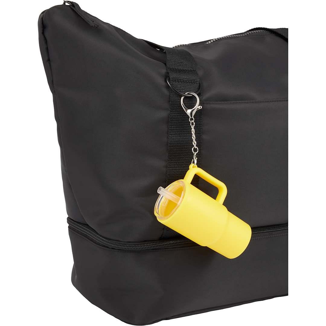 Shot glass tumbler w/ keychain 4oz Black miniatura 77