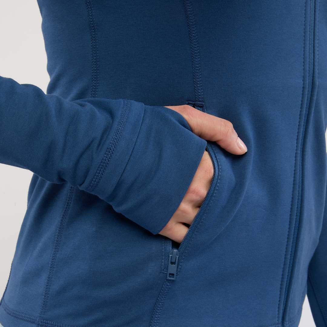 Lyon eco stretch knit full zip - womens Blue miniatura 6