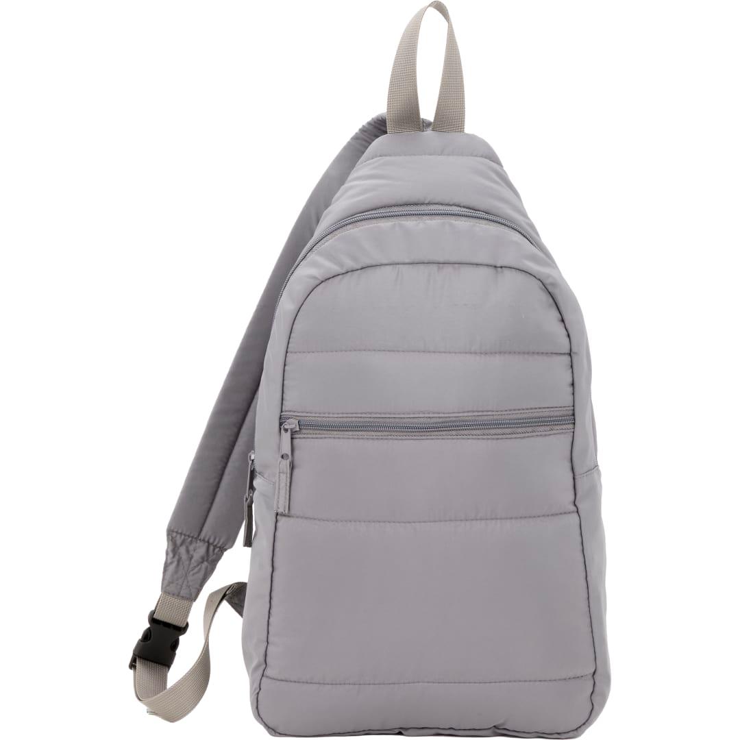 Puffer recycled sling backpack Grey miniatura 5