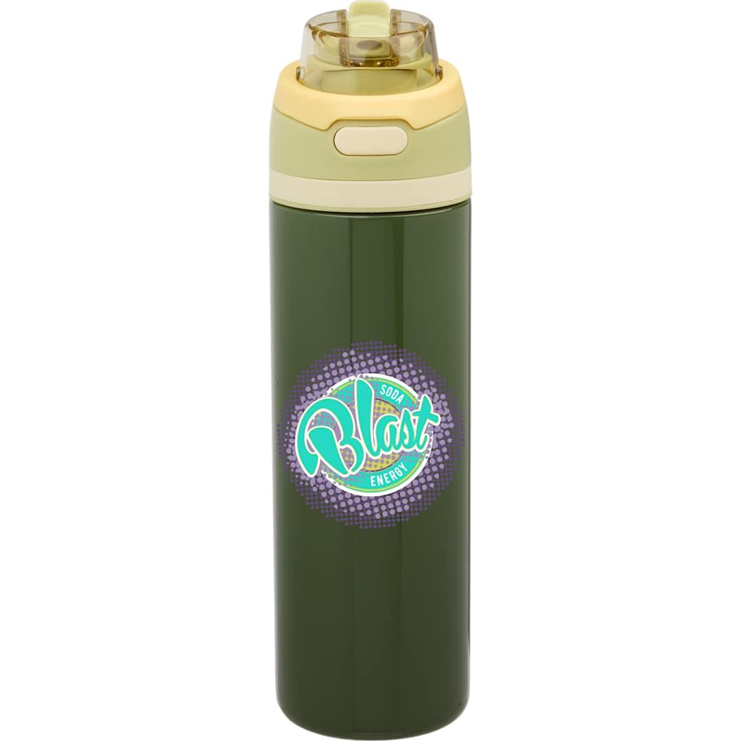 Elvin 28oz recycled stainless flip straw bottle Black miniatura 20