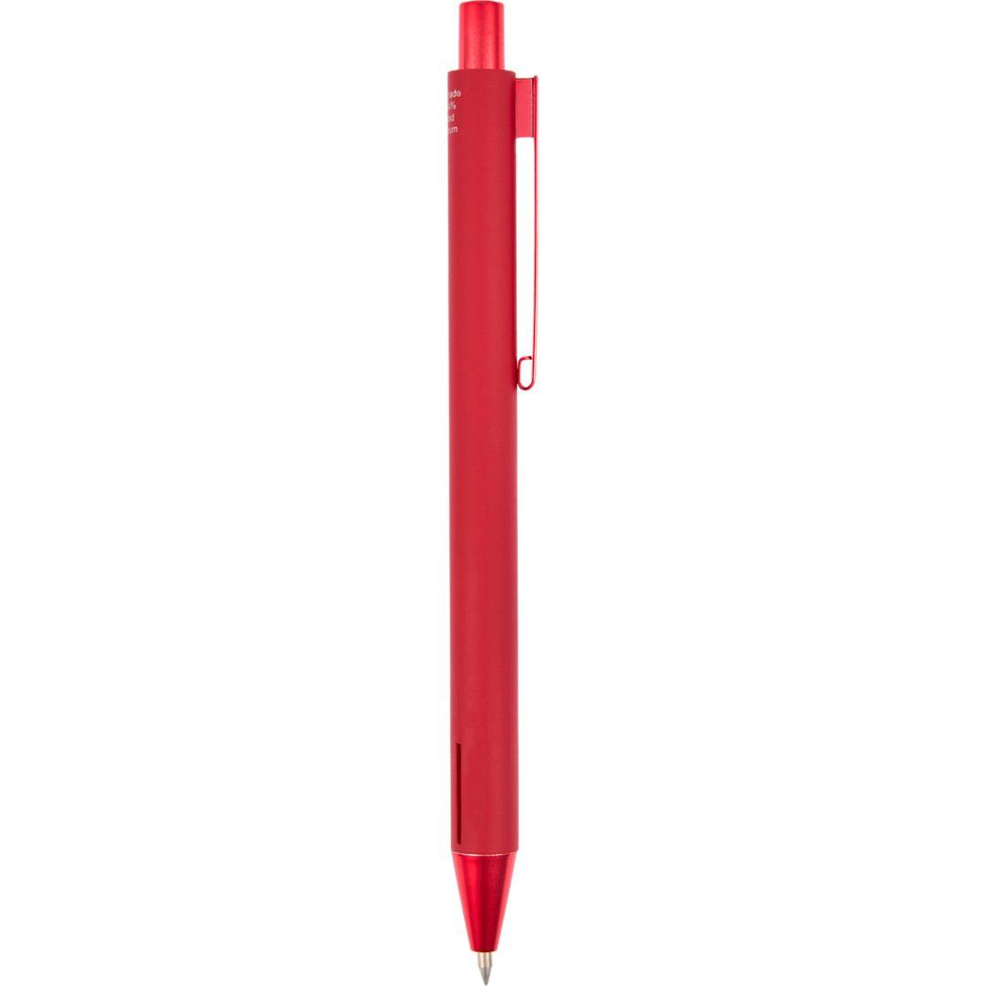 Halo soft touch recycled aluminum gel pen Black miniatura 11