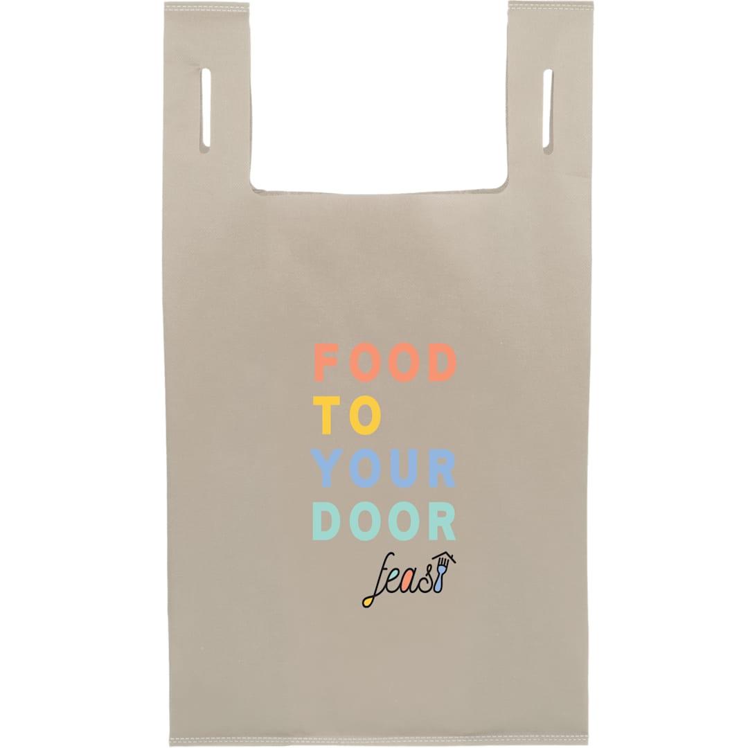 Recycled non-woven t-shirt tote Black miniatura 18