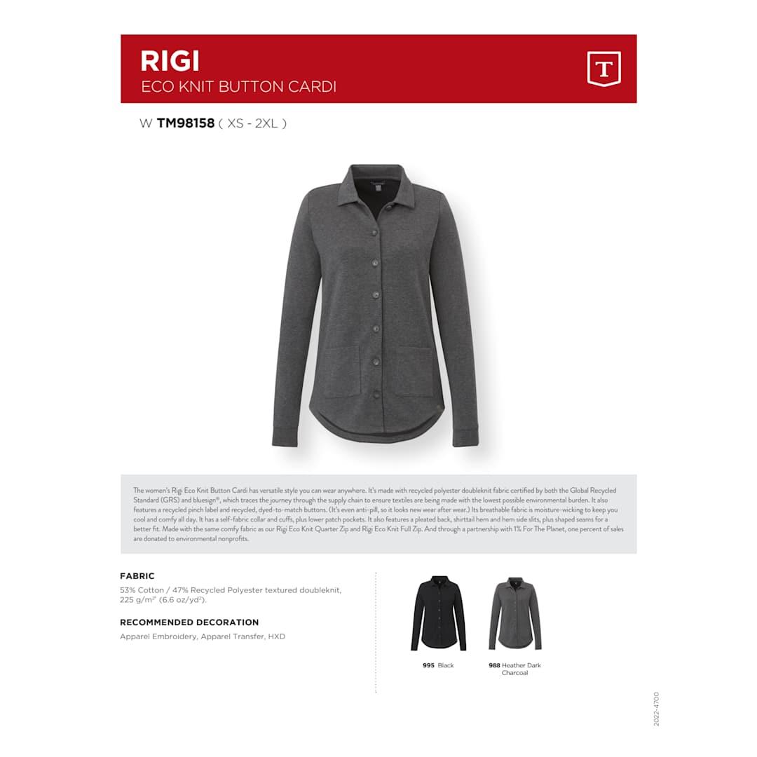 Rigi eco knit button cardi - womens Black miniatura 25