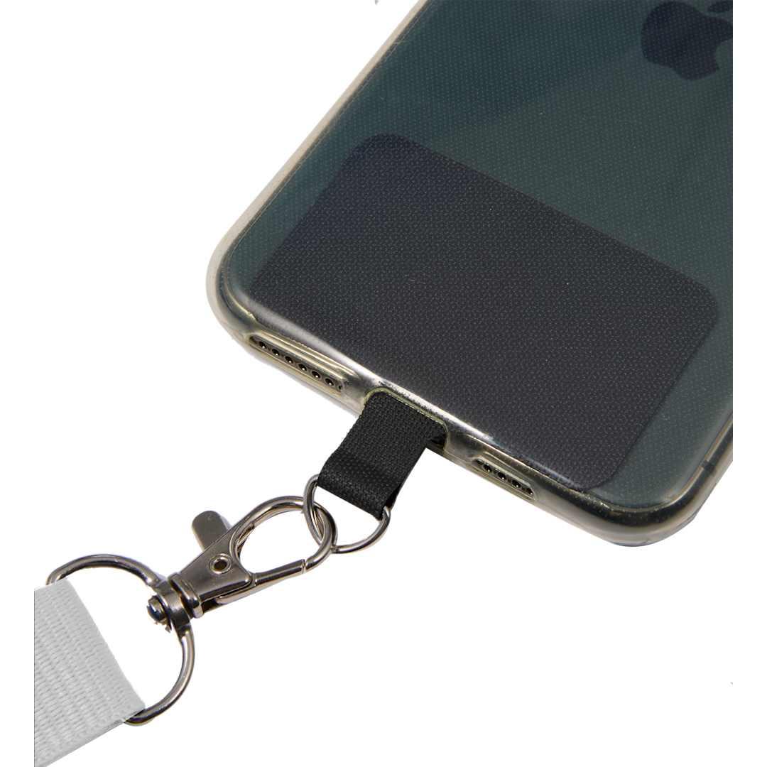 Adjustable recycled phone lanyard Black miniatura 26