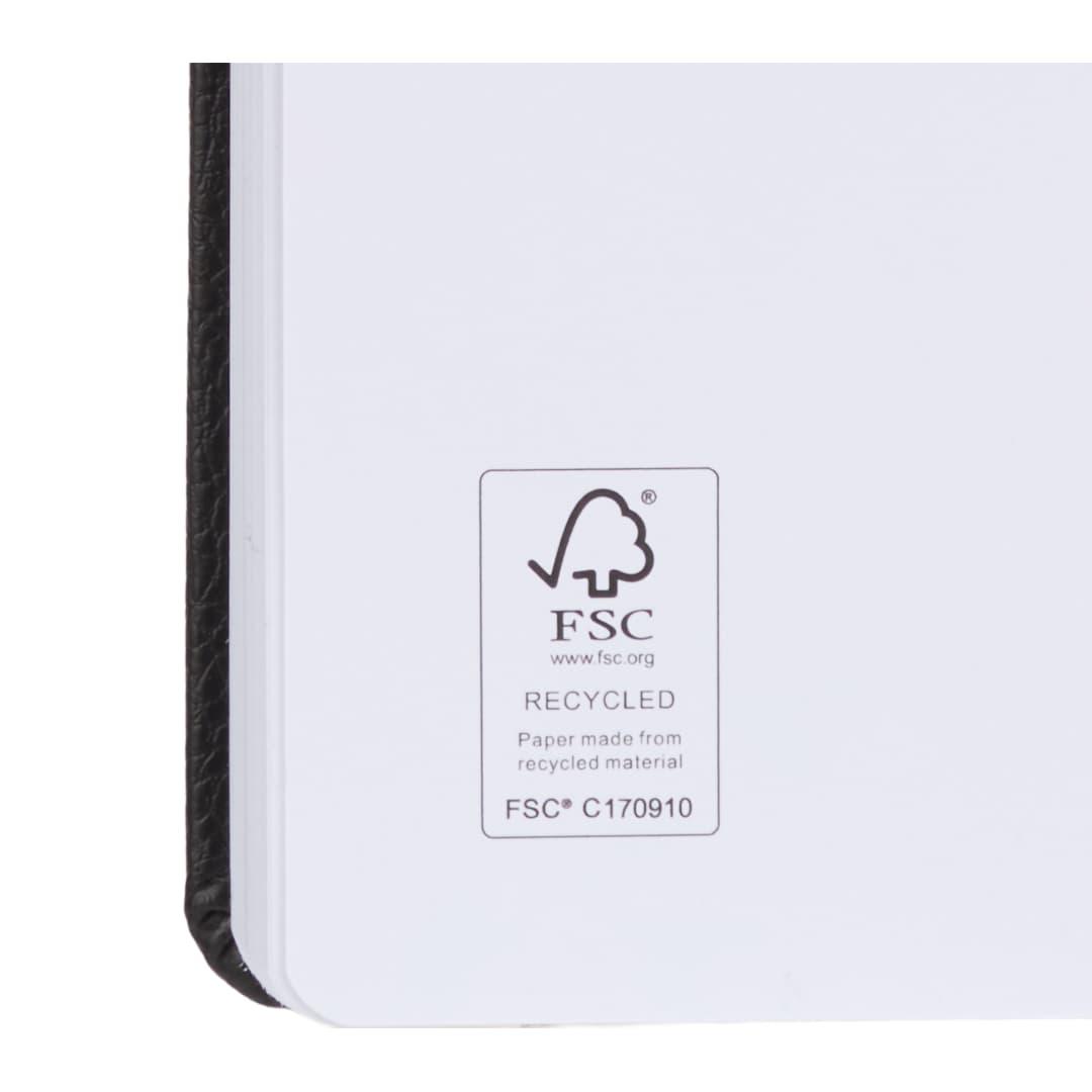 5 X 7 fsc® recycled pebble hard bound journal Black miniatura 5