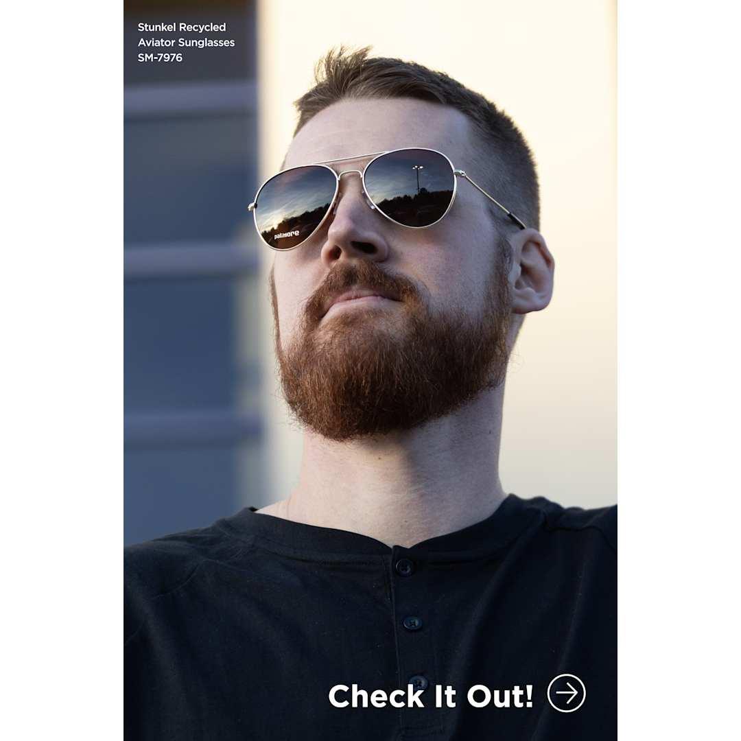 Stunkel recycled aviator sunglasses Black miniatura 5