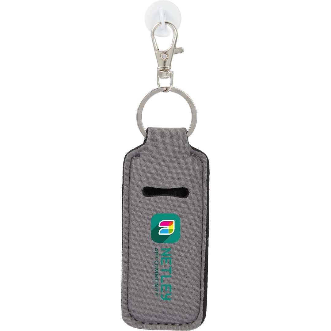 Bottle charm w/ neoprene chapstick holder Black miniatura 19
