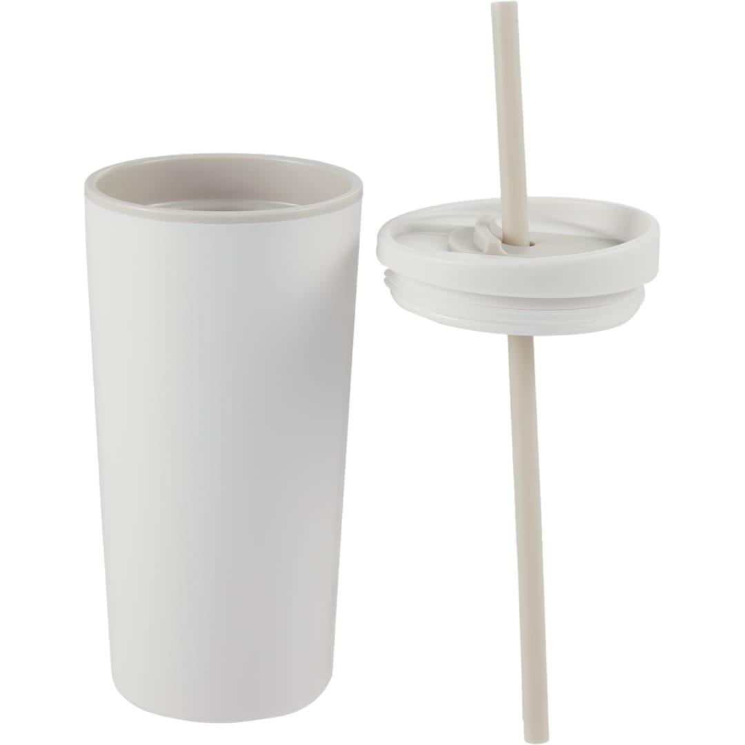 Santino recycled tumbler w/ dual function lid 16oz Black miniatura 24