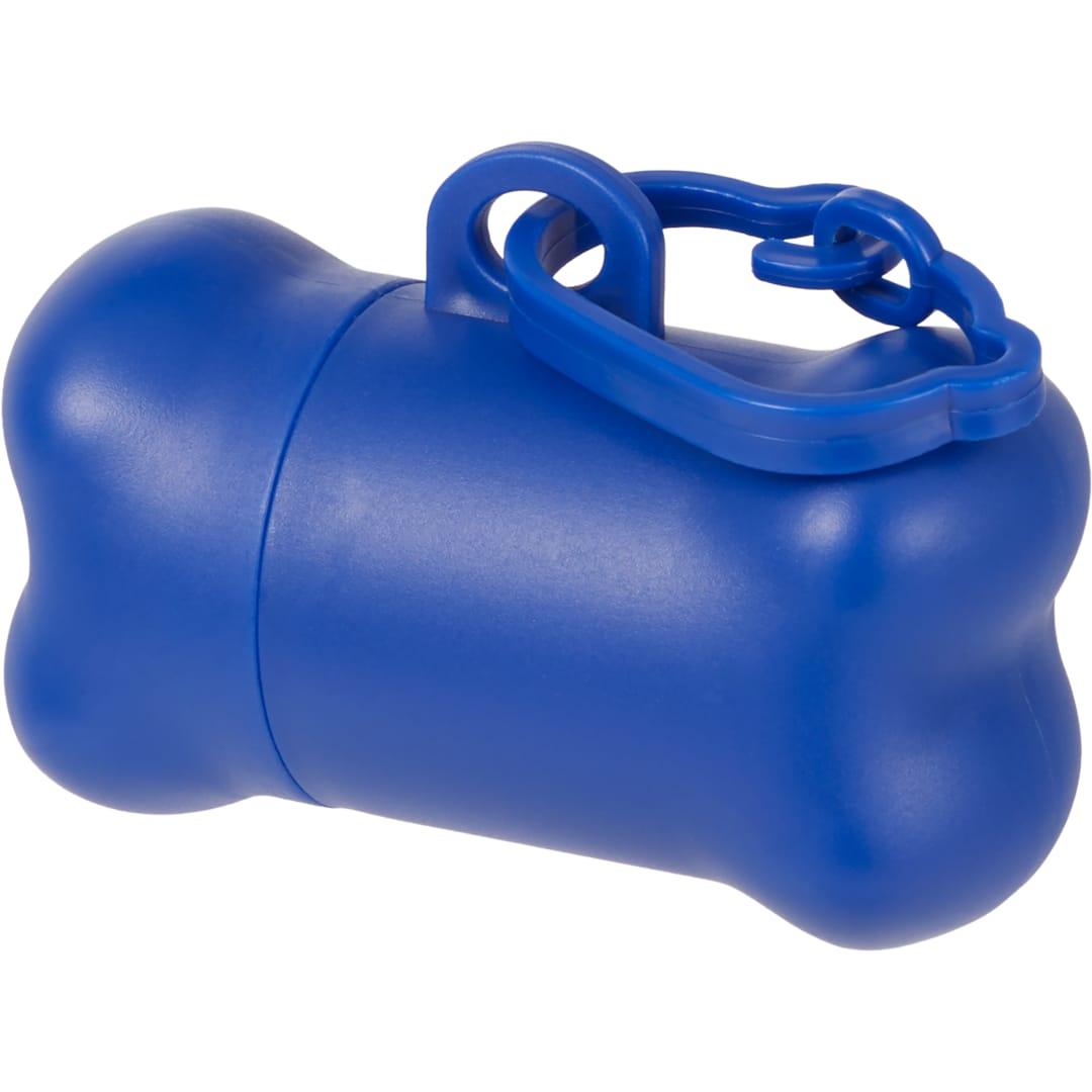 Dog waste bag dispenser with recycled bags Blue front