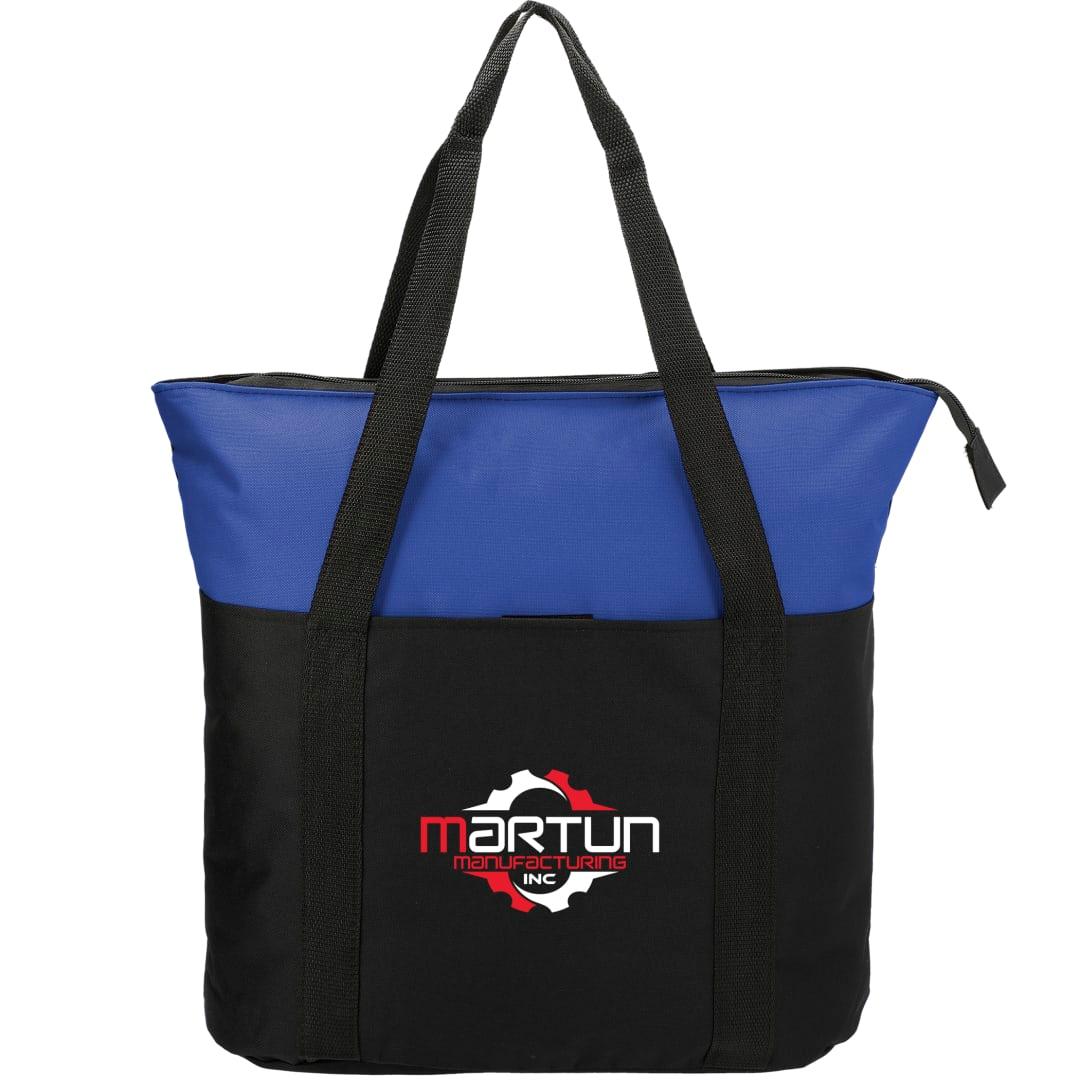 Heavy duty zippered convention tote Black miniatura 16