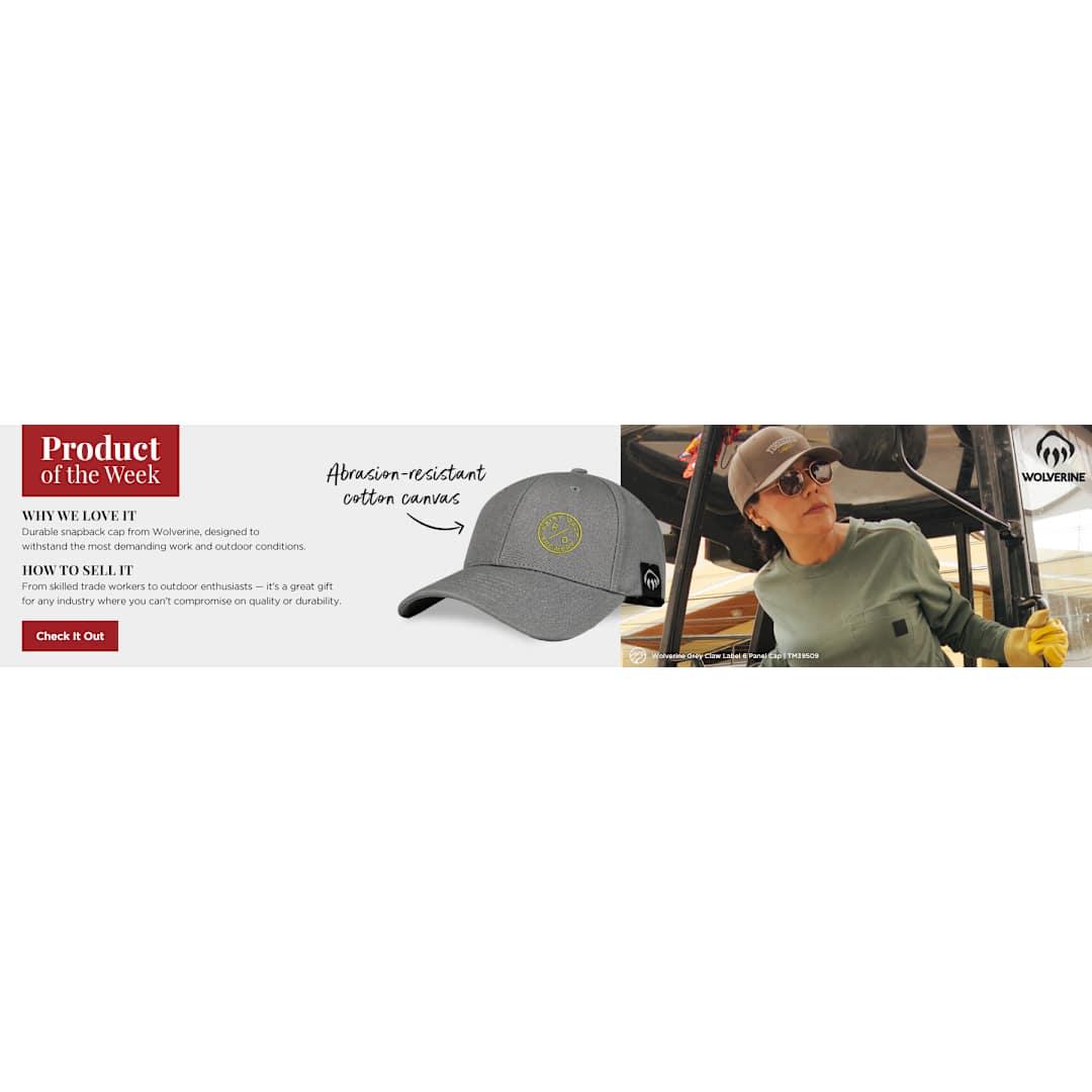 Wolverine grey claw label 6 panel cap Black miniatura 3