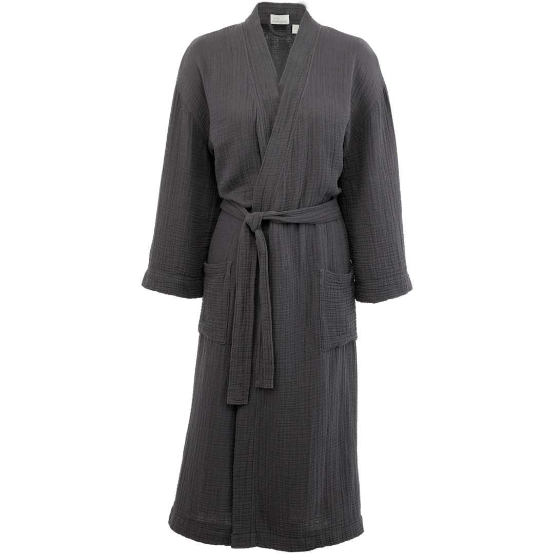 Wellable cotton robe - unisex Beige miniatura 7