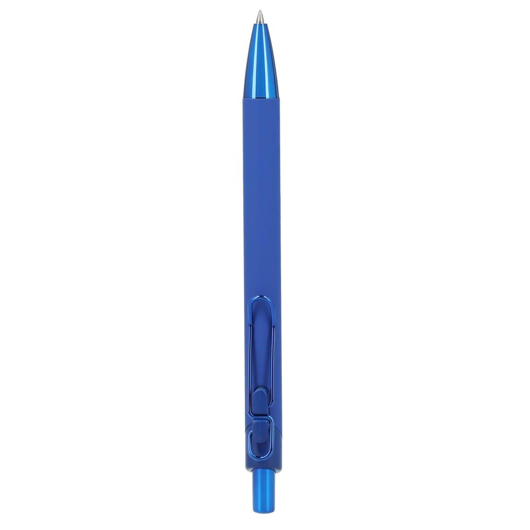 Metallic recycled aluminum soft touch gel pen Black miniatura 9