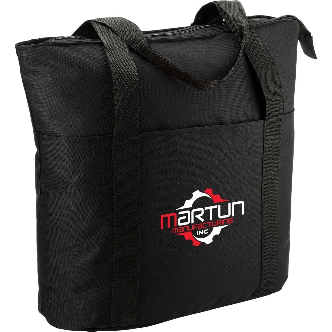 Heavy duty zippered convention tote Black miniatura 8