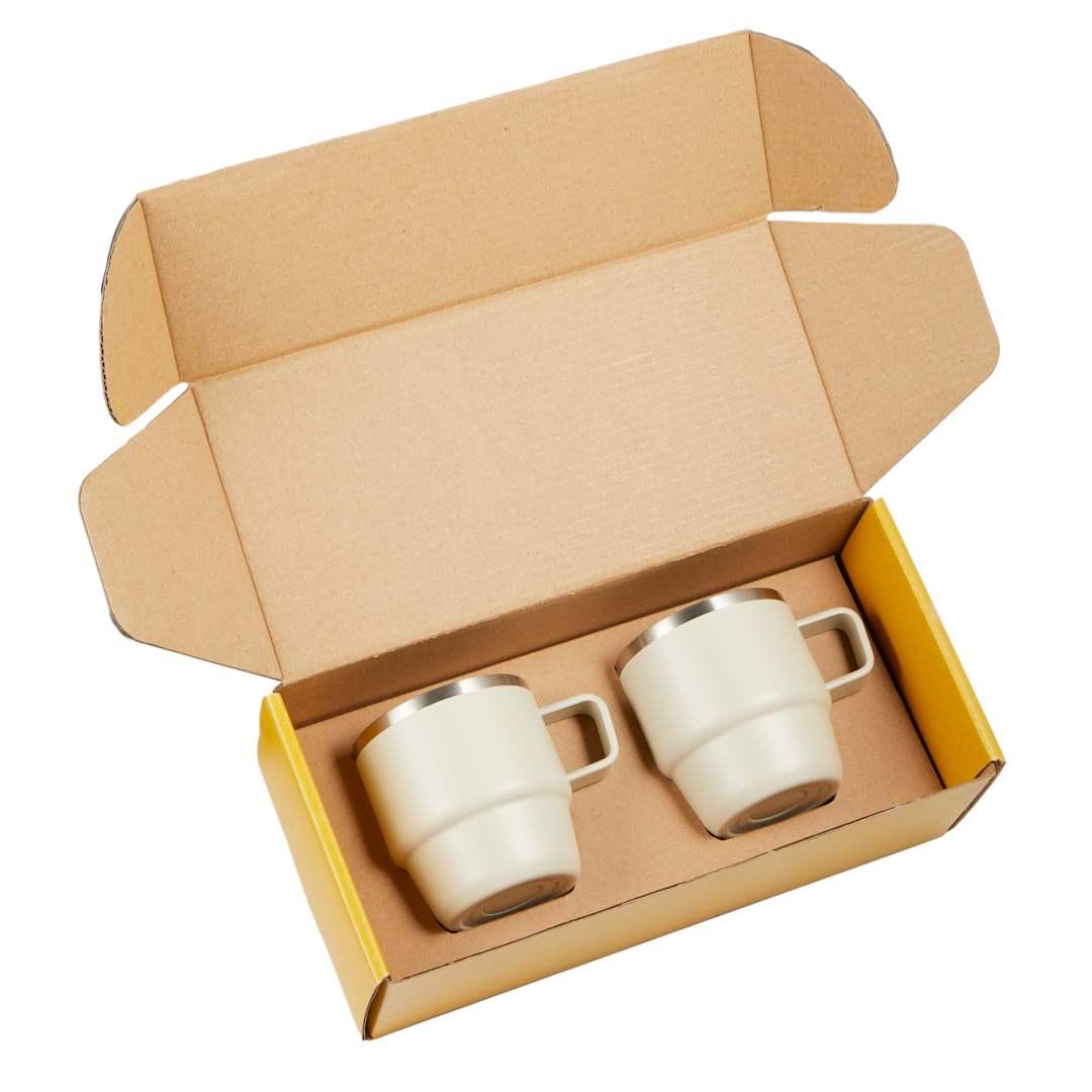Doppio stackable recycled mug set 6oz Black miniatura 10