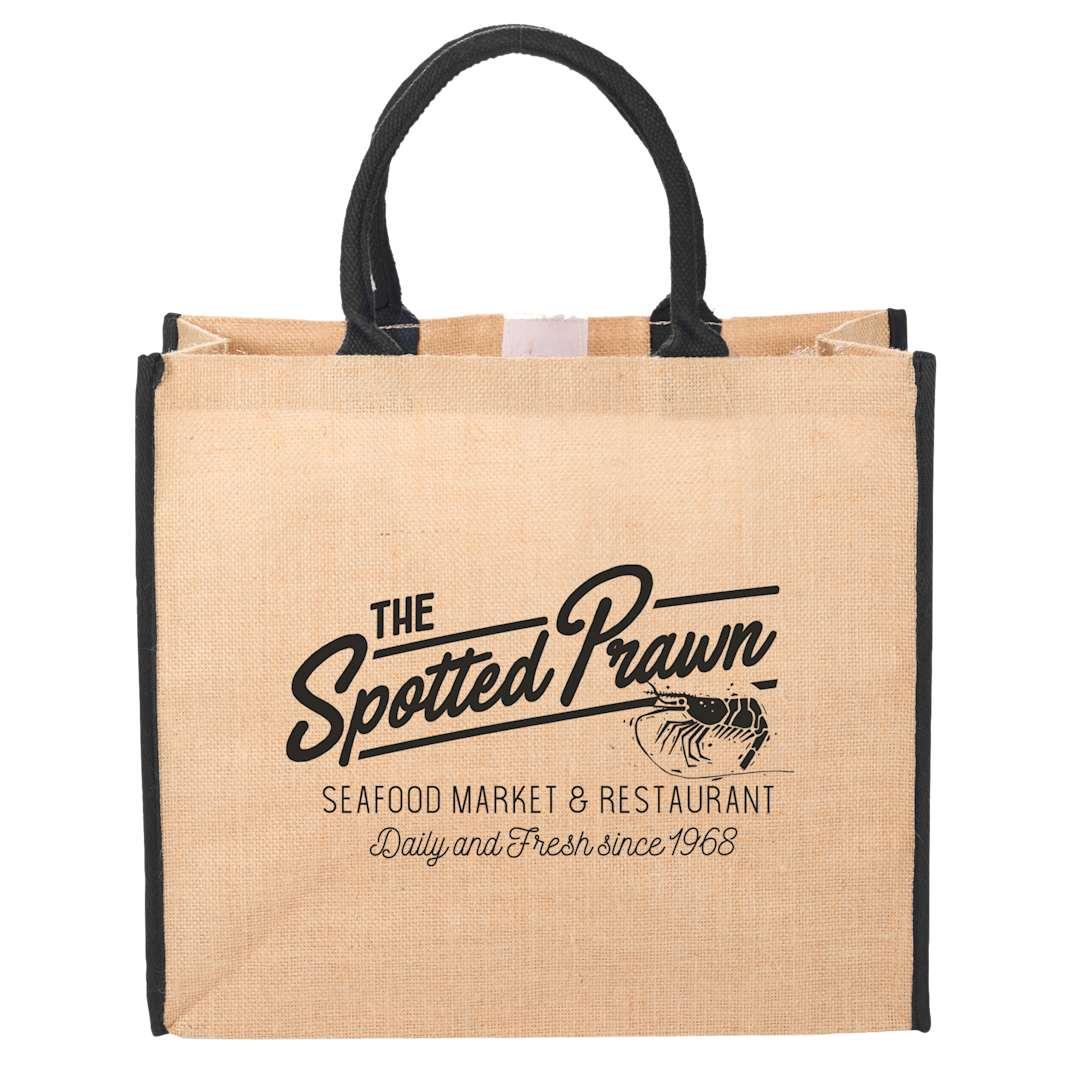 Large jute tote Cream miniatura 5