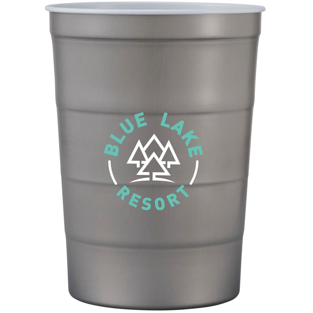 Recyclable steel chill-cups™ 16oz Grey miniatura 23