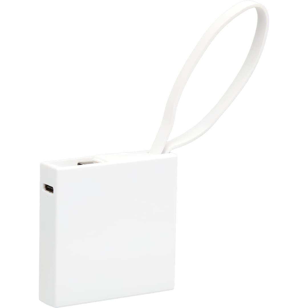 Recycled abs 2000 mah power bank with type-c cable Black miniatura 12