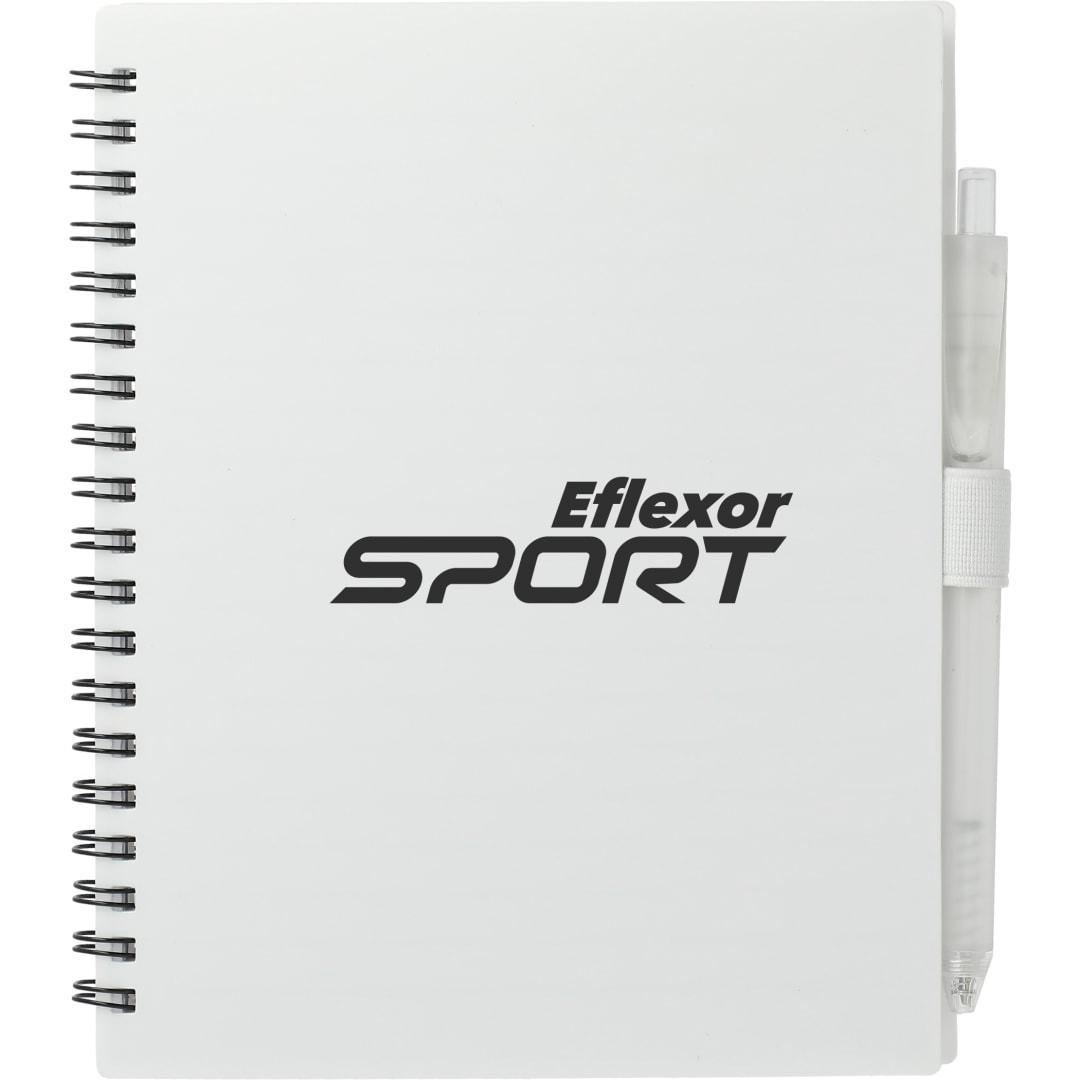 Fsc® recycled 5.5 x 7 spiral notebook w/ rpet pe Black miniatura 37