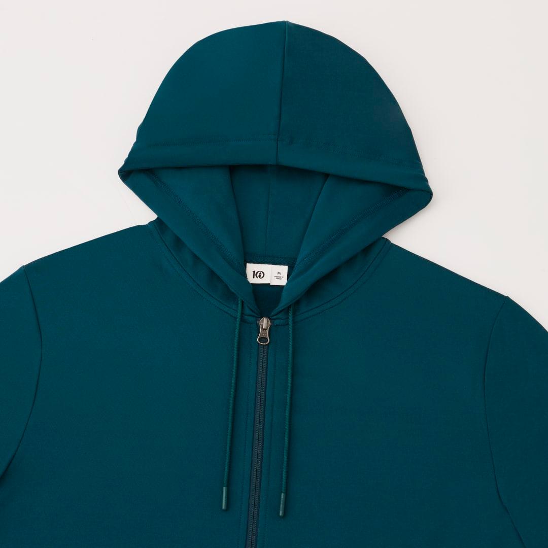 Tentree stretch knit zip up - mens Blue miniatura 6