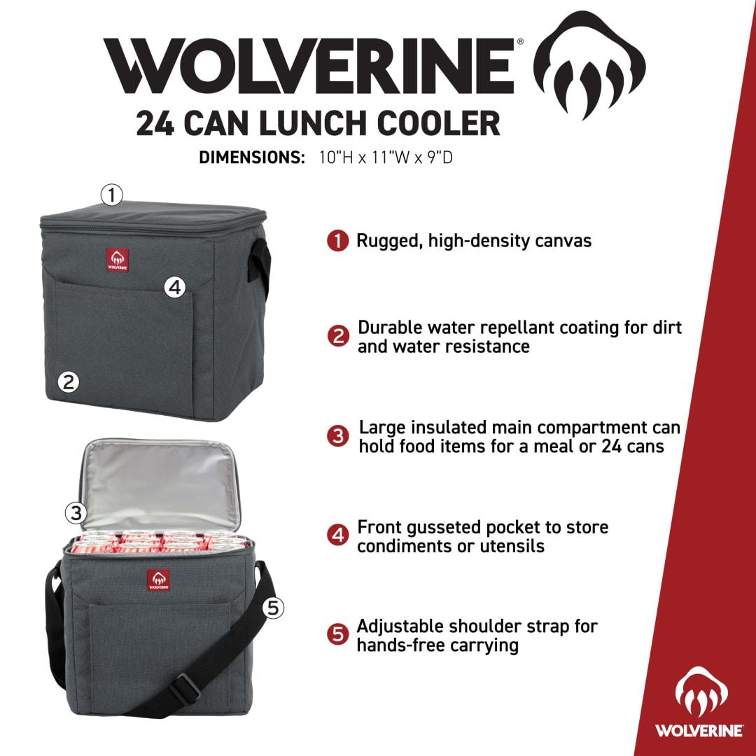 Wolverine 24 can lunch cooler Black miniatura 3