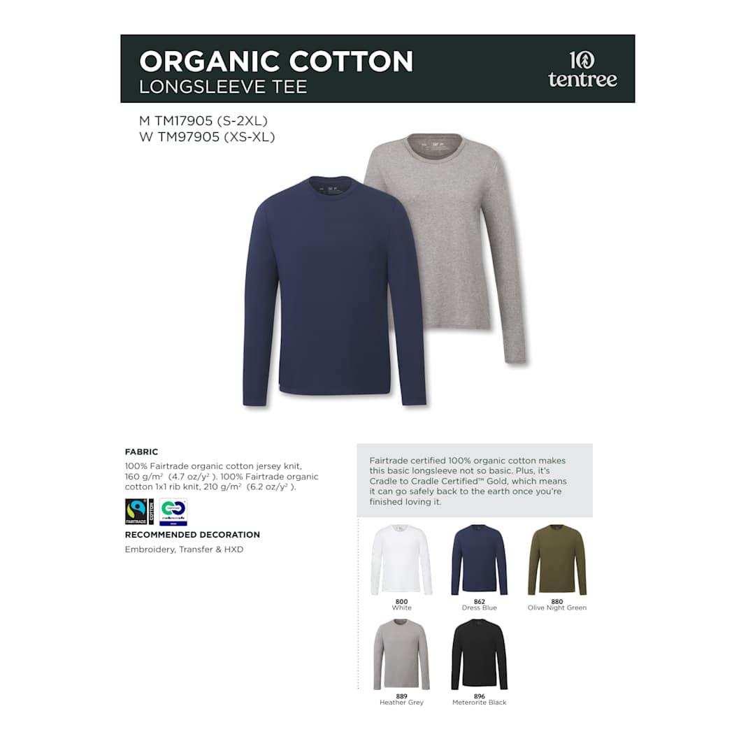Tentree organic cotton longsleeve tee - womens White front