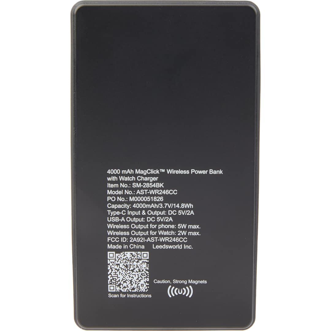 4000Mah magclick™ powerbank with iwatch charger Black miniatura 6