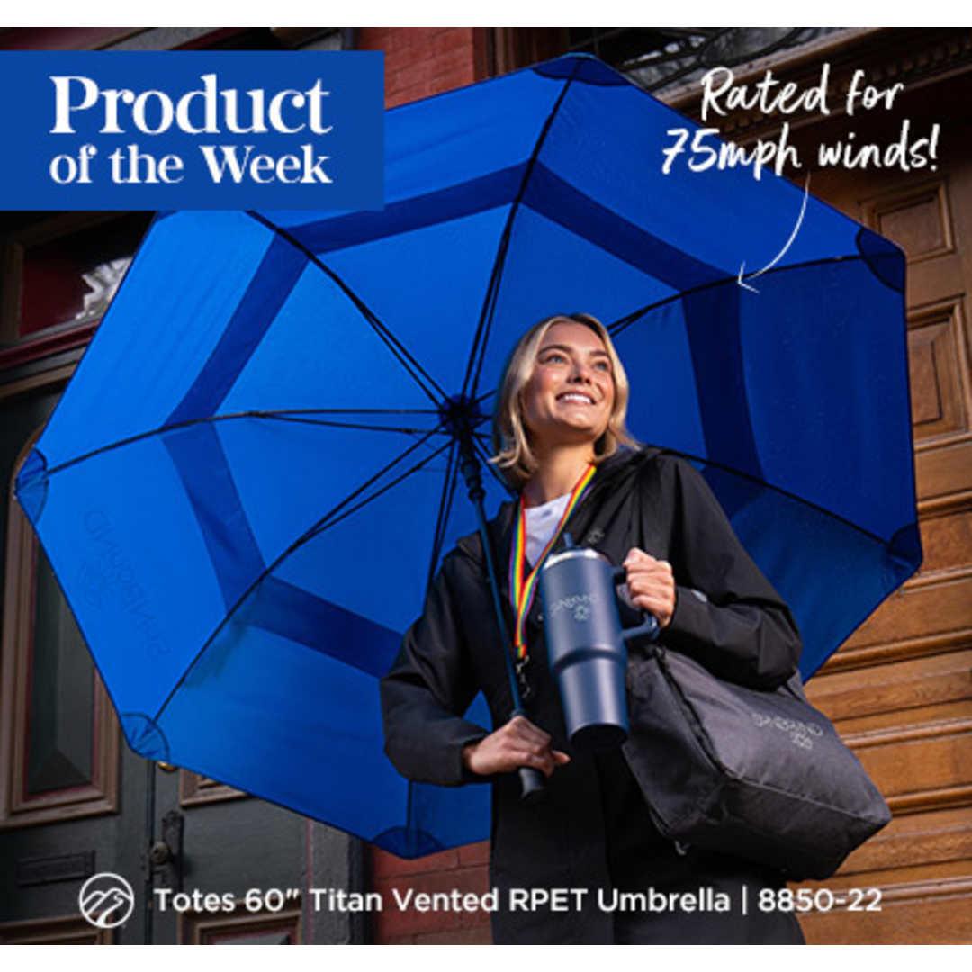 Totes® 60 titan vented rpet umbrella Royal miniatura 14