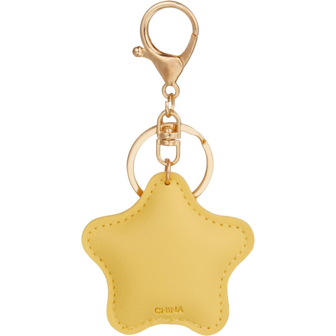 Star leather keychain Black miniatura 14