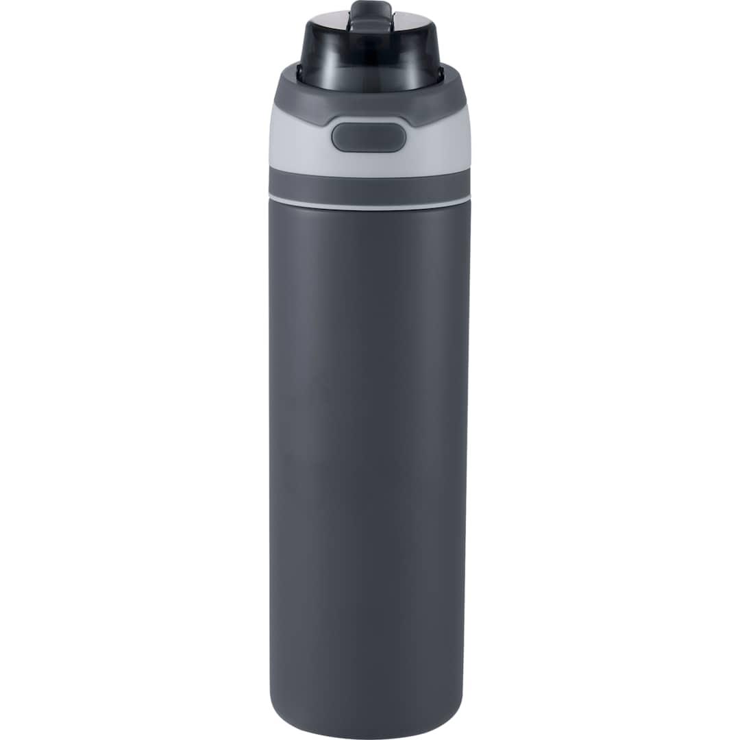 Elvin 28oz recycled stainless flip straw bottle Black miniatura 28