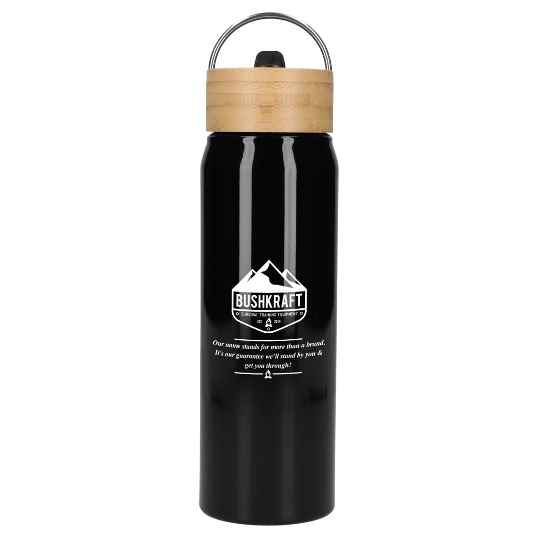 Billy 26oz aluminum bottle w/ fsc® bamboo lid Black miniatura 17
