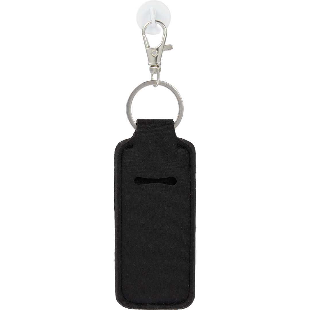 Bottle charm w/ neoprene chapstick holder Black miniatura 5